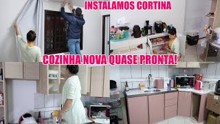 ORGANIZANDO A COZINHA NOVA  TEMOS CORTINAS Juliane Jocoski [upl. by Ottinger459]