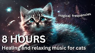 528 Hz Magical Healing Music For Cats with Relaxing Purring Sounds For Anxiety and Stress Relief [upl. by Nomar]