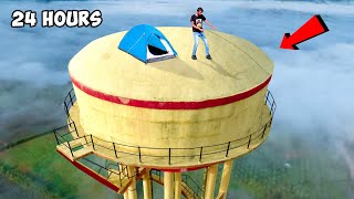 मैं गिर जाता 😱 Living 24 hours On Water Tank  100 Real [upl. by Aical]