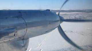 Tight turn before landing at Inuvik in an Air North HS748 [upl. by Mireielle]