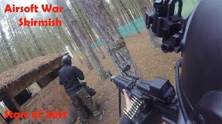 Airsoft War  Skirmish Start of 2017 [upl. by Latini]