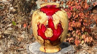 Woodturning  Boxelder Burl Urn [upl. by Annie39]