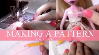 Making clothing pattern for dolls  sewing [upl. by Yur]