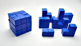 ORIGAMI DIABOLICAL CUBE PUZZLE Jo Nakashima [upl. by Atcele]