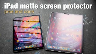 iPad Matte Screen Protector Pros amp Cons [upl. by Idolem]