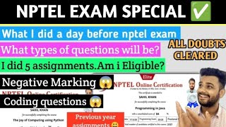 🔵 NPTEL Oct Exam 2024 All doubts cleared  What I did a day before nptel exam  Nptel Exam [upl. by Revkah]