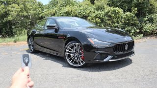 2021 Maserati Ghibli Trofeo Start Up Exhaust Test Drive and Review [upl. by Cassil]