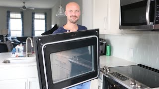 How to Remove Your Oven Door Oven Cleaning Hacks [upl. by Ahsikar]