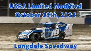 Longdale Speedway USRA Limited Mod 101824 10 Alex Wiens18 Kyle Wiens [upl. by Morganica]