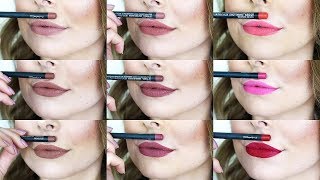 MAC Lip Liner Swatches  Soar Stripdown Whirl Cherry amp more [upl. by Rhine497]