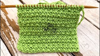 Easy Knit and Purl Stitch Pattern for Scarves reversible and lays flat  So Woolly [upl. by Mauldon]