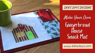 Make Your Own Gingerbread House Mug Rug Sewing Tutorial  Cute Handmade Christmas Idea [upl. by Keiko]