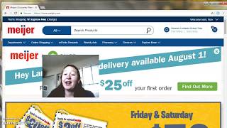 Meijer Curbside Pickup  How To Order Online Groceries  Meijercom  Baker Living [upl. by Codel102]