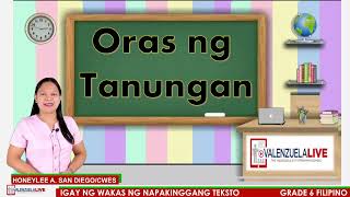 GRADE 6 FILIPINO Q2 NAGAGAMIT ANG DATING KAALAMAN SA PAGBIBIGAY NG WAKAS NG NAPAKINGGANG TEKSTO [upl. by Iturk]