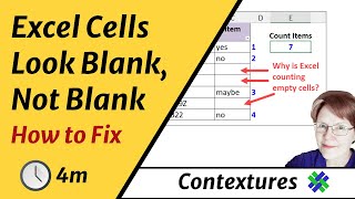 Fix Excel Cells  Look Blank But Not Blank [upl. by Hilario396]