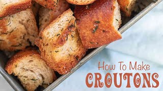 How To Make Croutons From a Baguette [upl. by Ellenij316]