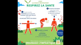 Respiration détente anti stress  mouvement de coachrespiration  Drainage lymphatique [upl. by Essyle266]