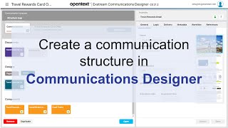 Create a communication structure in Communications Designer  OpenText Exstream [upl. by Angela772]