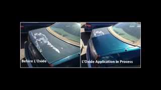 Photo montage  Before and After Treatment of Oxidized Car Paint with Oxide Reducing Emulsion [upl. by Llednov140]