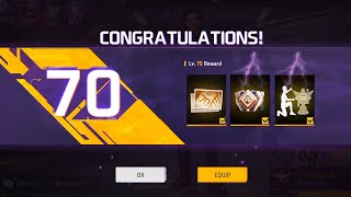 100 Level Up Rewards in Free Fire  Exclusive Gloo Wall Skin Emote in Level Upgrade Rewards [upl. by Nekcarb]