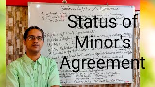 Contract Act Status of Minors Agreement [upl. by Curzon]