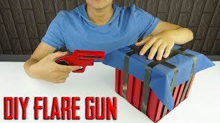 How to make FLARE GUN in PUBG From Cardboard DIY By King OF Crafts [upl. by Asilehs]