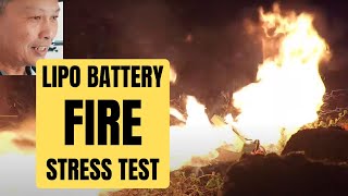 Lipo Fire  2s 5000 mah battery overcharged  fire demonstration [upl. by Davis21]