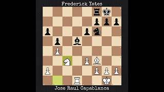 Jose Raul Capablanca vs Frederick Yates  Hastings England 1930 [upl. by Ahsurej]