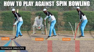 How To play spin bowling in Hindi  How to Bat against Off Spin and Leg Spin  For Beginners [upl. by Aldrich]