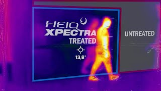 HeiQ Xpectra Easy spray application and heat reflection demonstration [upl. by Damha]