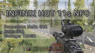 INFINIX HOT 11s NFC GAMETEST  HELIO G88  6GB RAM  ARENA BREAKOUT SE1 GAMEPLAY  MAP ALLEY [upl. by Nothsa]