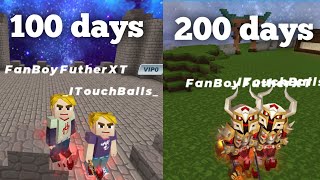 Skyblock 100 to 200 days Blockman go  BlockyMods [upl. by Attenaz]