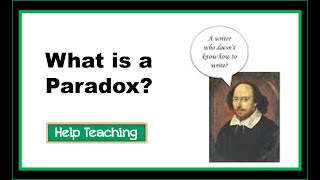 What is a Paradox  Reading Literature Lesson [upl. by Normy]