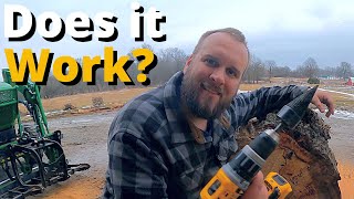 Firewood Splitting Drill  Gimmick or Useful Tool [upl. by Edak]