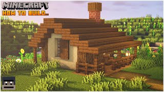 Minecraft  Small Cabin Tutorial [upl. by Ahk]