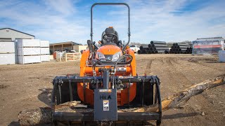 BX23S  Kubota 3rd Function with HLA Grapple [upl. by Hoisch770]