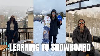 VLOG 44  New Skill Activated Snowboarding on the bunny hill  Vail Colorado [upl. by Arta]