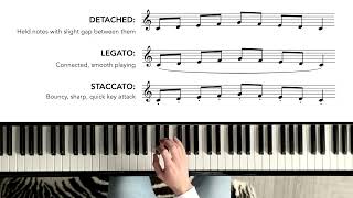 How to Play Legato amp Staccato on the Piano  Technique Tuesday Tutorial [upl. by Bate]