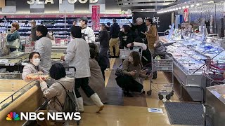 Videos show moments earthquakes struck Japan on New Years Day [upl. by Alejandrina]