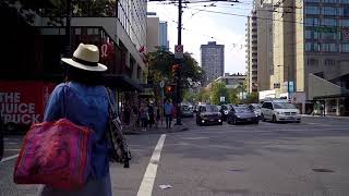 Walking in Vancouver Canada  Downtown Area  BURRARD Street  City Life [upl. by Ymerej]