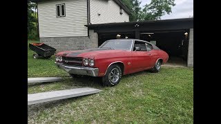 Survivor Cranberry Red 1970 Chevelle SS396 4 Speed Sees Daylight After 40 Year Hibernation [upl. by Ricca]