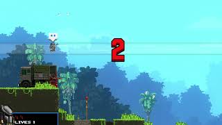 BROFORCE FOREVER LEVEL 11 TO 15 ALIEN™ AND HELL LEVELS [upl. by Anirret]