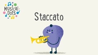 Meet Staccato  Musical Dots  Teaching Music Terms to Children [upl. by Gonyea614]