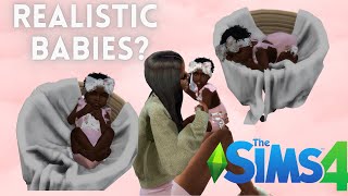 Realistic Baby Mod Sims 4 👶🏾 How I Get Realistic Sim Newborns amp Newborn Pics [upl. by Arreit]