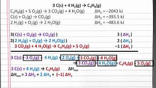 CHEM 101  Using Hesss Law to Calculate Enthalpy Change [upl. by Ardnekal]