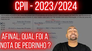 Colégio Pedro II CPII 20232024  Questão 12 [upl. by Adnuahsar]