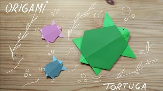 TORTUGA DE ORIGAMI FÁCIL [upl. by Eeleimaj]