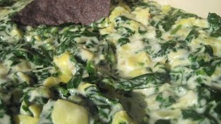 CREAMED SPINACH amp ARTICHOKE DIP Recipe  How to make CREAMY SPINACH amp ARTICHOKES [upl. by Ayatnahs]