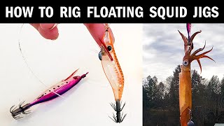 How to Rig Floating Squid Jigs with Dropper Loops [upl. by Ennasirk]