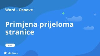 13 Primjena prijeloma stranice u Wordu [upl. by Obola265]